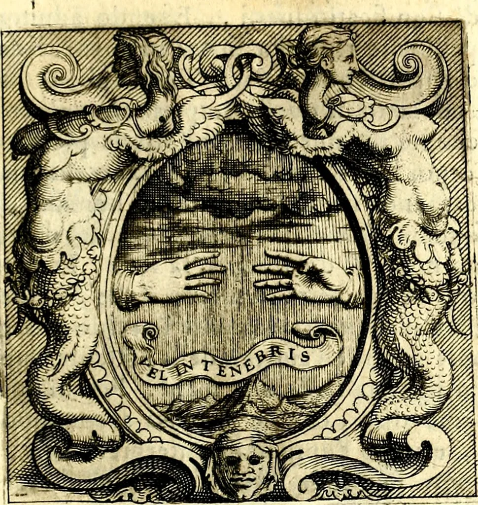 An illustration from Imprese illustri di diuersi, coi discorsi di Camillo Camilli, et con le figure intagliate in rame di Girolamo Porro Padouano .., 1586, leaf 144