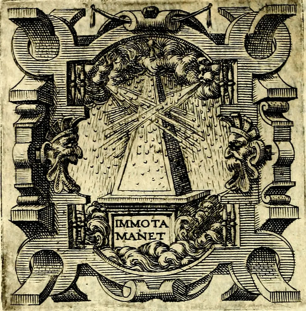 An illustration from Imprese illustri di diuersi, coi discorsi di Camillo Camilli, et con le figure intagliate in rame di Girolamo Porro Padouano .., 1586, leaf 147