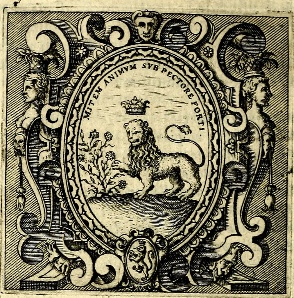An illustration from Imprese illustri di diuersi, coi discorsi di Camillo Camilli, et con le figure intagliate in rame di Girolamo Porro Padouano .., 1586, leaf 153