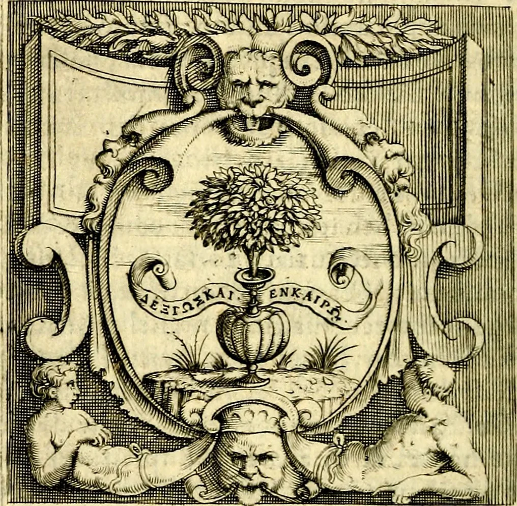 An illustration from Imprese illustri di diuersi, coi discorsi di Camillo Camilli, et con le figure intagliate in rame di Girolamo Porro Padouano .., 1586, leaf 161