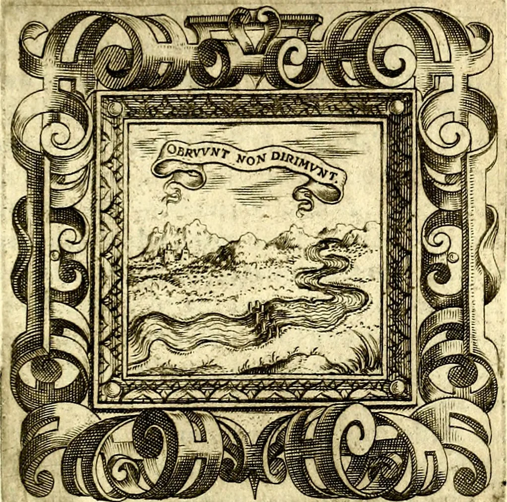 An illustration from Imprese illustri di diuersi, coi discorsi di Camillo Camilli, et con le figure intagliate in rame di Girolamo Porro Padouano .., 1586, leaf 210