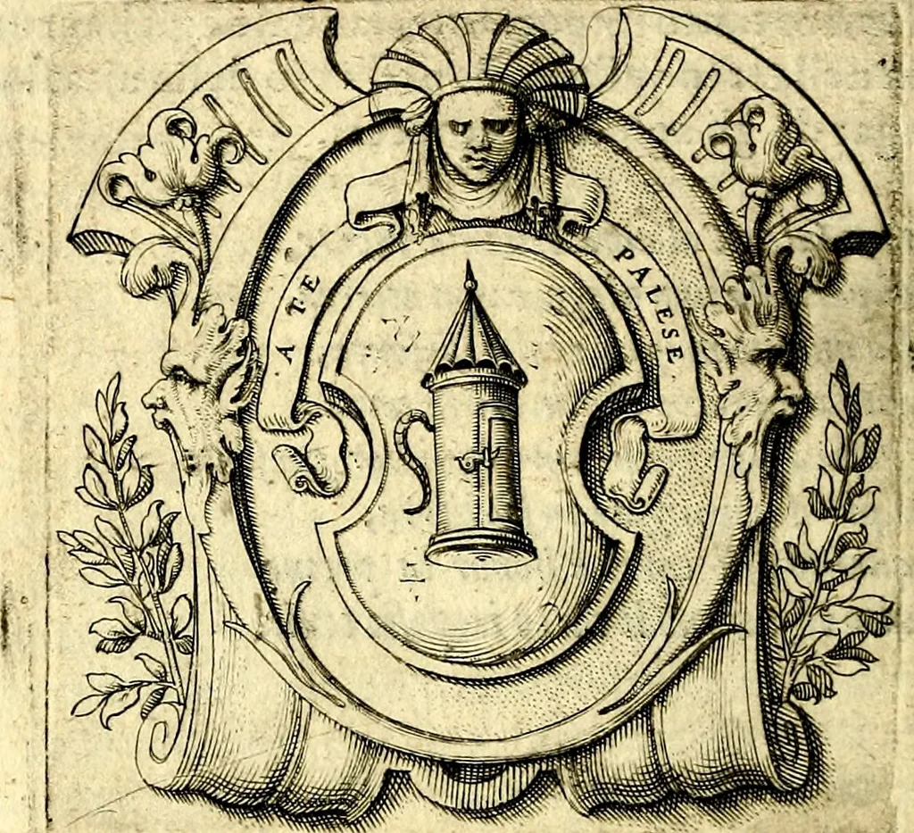 An illustration from Imprese illustri di diuersi, coi discorsi di Camillo Camilli, et con le figure intagliate in rame di Girolamo Porro Padouano .., 1586, leaf 225