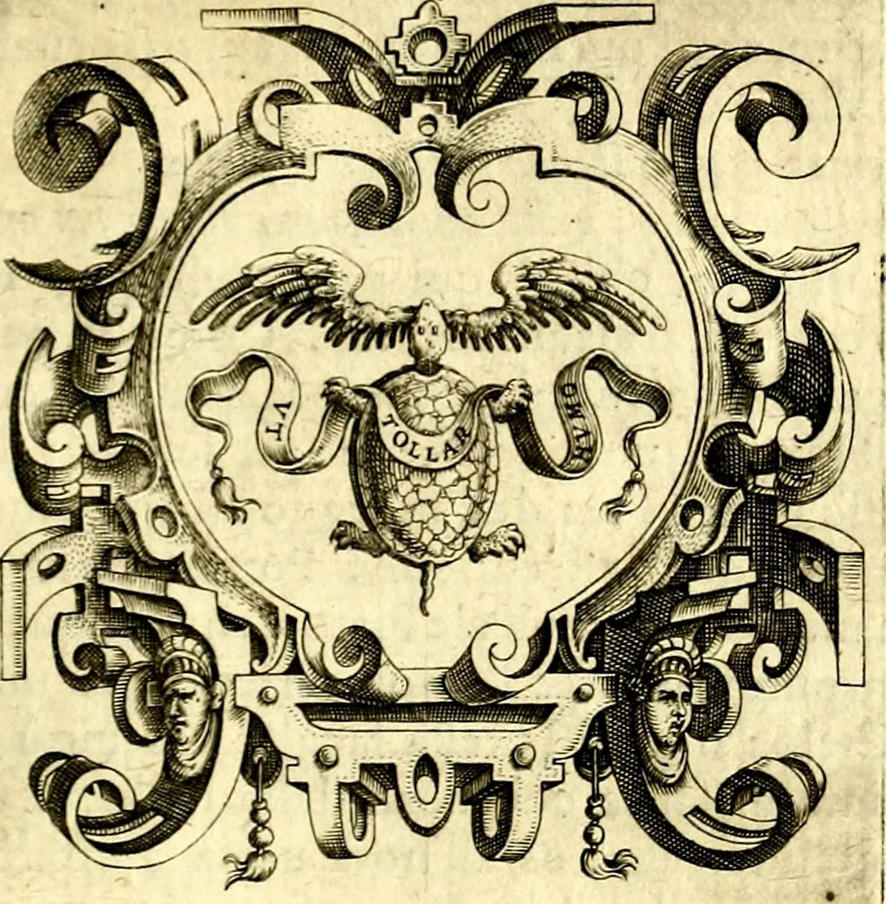 An illustration from Imprese illustri di diuersi, coi discorsi di Camillo Camilli, et con le figure intagliate in rame di Girolamo Porro Padouano .., 1586, leaf 24