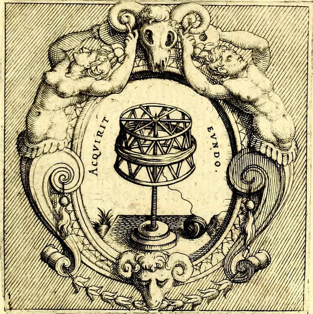 An illustration from Imprese illustri di diuersi, coi discorsi di Camillo Camilli, et con le figure intagliate in rame di Girolamo Porro Padouano .., 1586, leaf 240