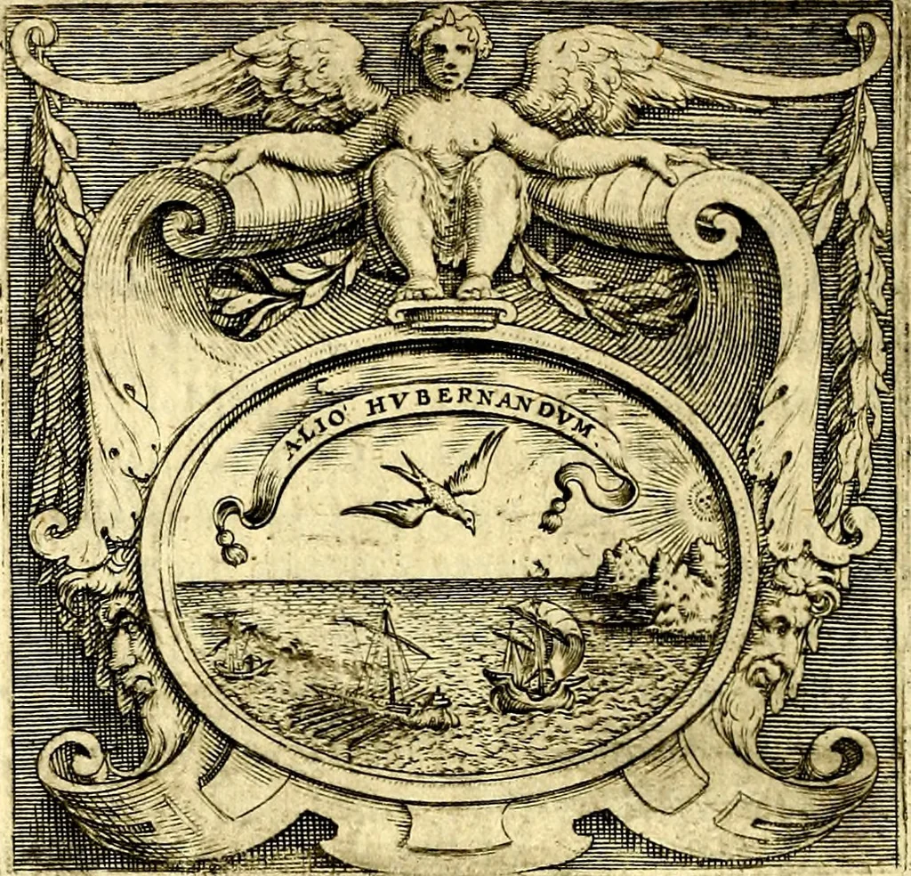 An illustration from Imprese illustri di diuersi, coi discorsi di Camillo Camilli, et con le figure intagliate in rame di Girolamo Porro Padouano .., 1586, leaf 249