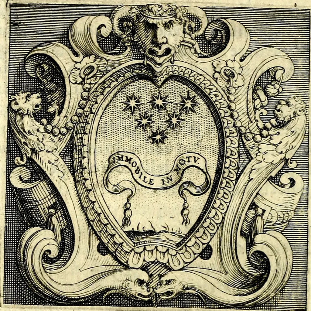 An illustration from Imprese illustri di diuersi, coi discorsi di Camillo Camilli, et con le figure intagliate in rame di Girolamo Porro Padouano .., 1586, leaf 261