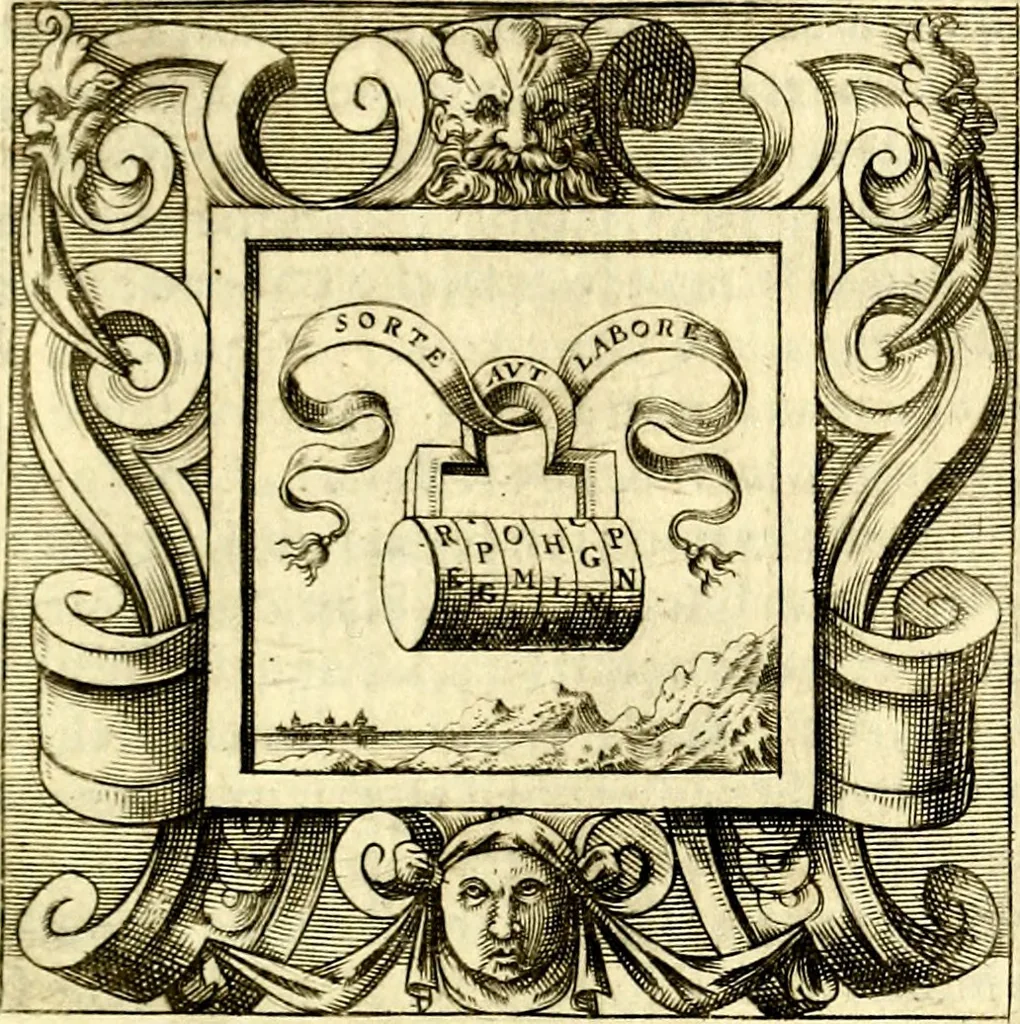 An illustration from Imprese illustri di diuersi, coi discorsi di Camillo Camilli, et con le figure intagliate in rame di Girolamo Porro Padouano .., 1586, leaf 276