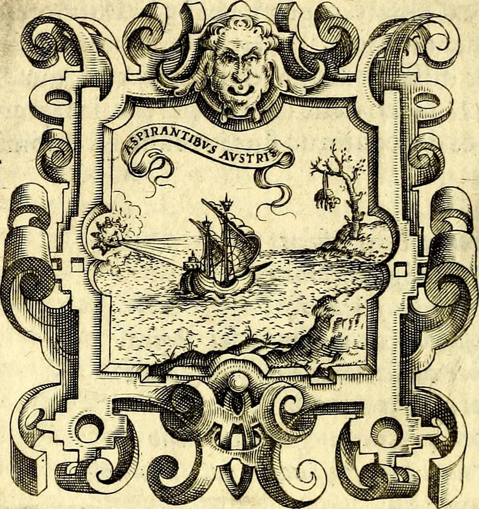 An illustration from Imprese illustri di diuersi, coi discorsi di Camillo Camilli, et con le figure intagliate in rame di Girolamo Porro Padouano .., 1586, leaf 279