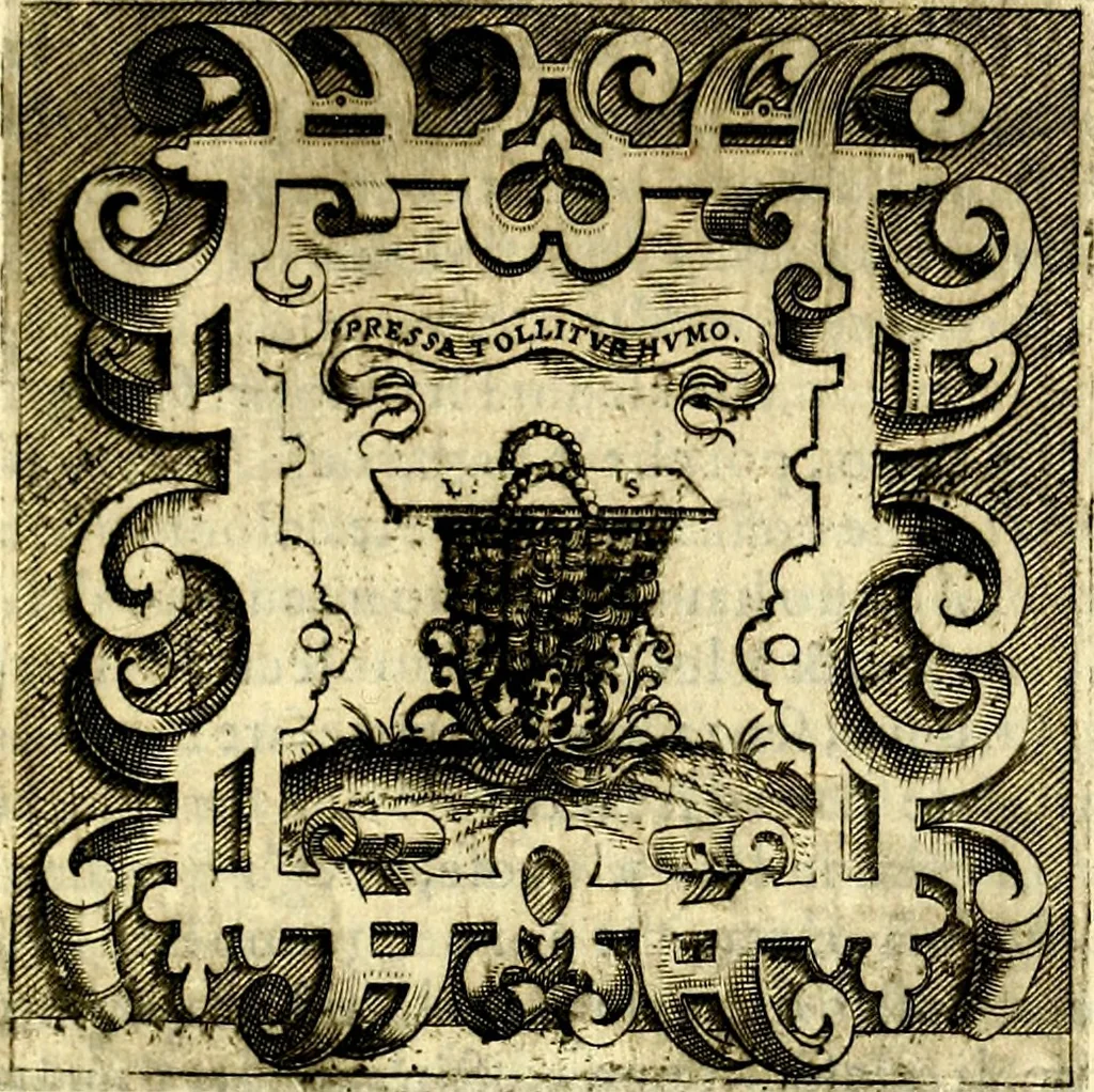 An illustration from Imprese illustri di diuersi, coi discorsi di Camillo Camilli, et con le figure intagliate in rame di Girolamo Porro Padouano .., 1586, leaf 282