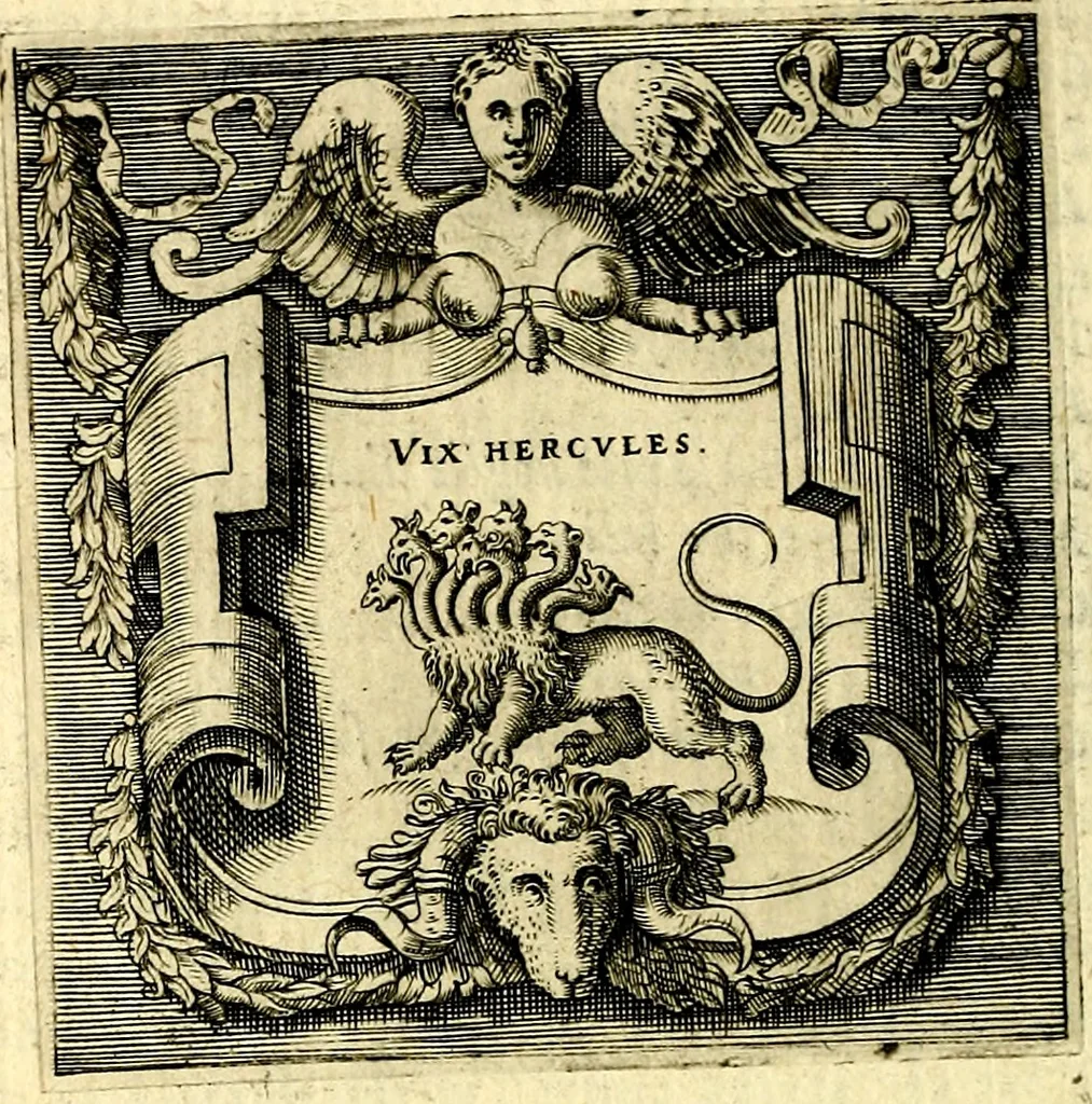 An illustration from Imprese illustri di diuersi, coi discorsi di Camillo Camilli, et con le figure intagliate in rame di Girolamo Porro Padouano .., 1586, leaf 297