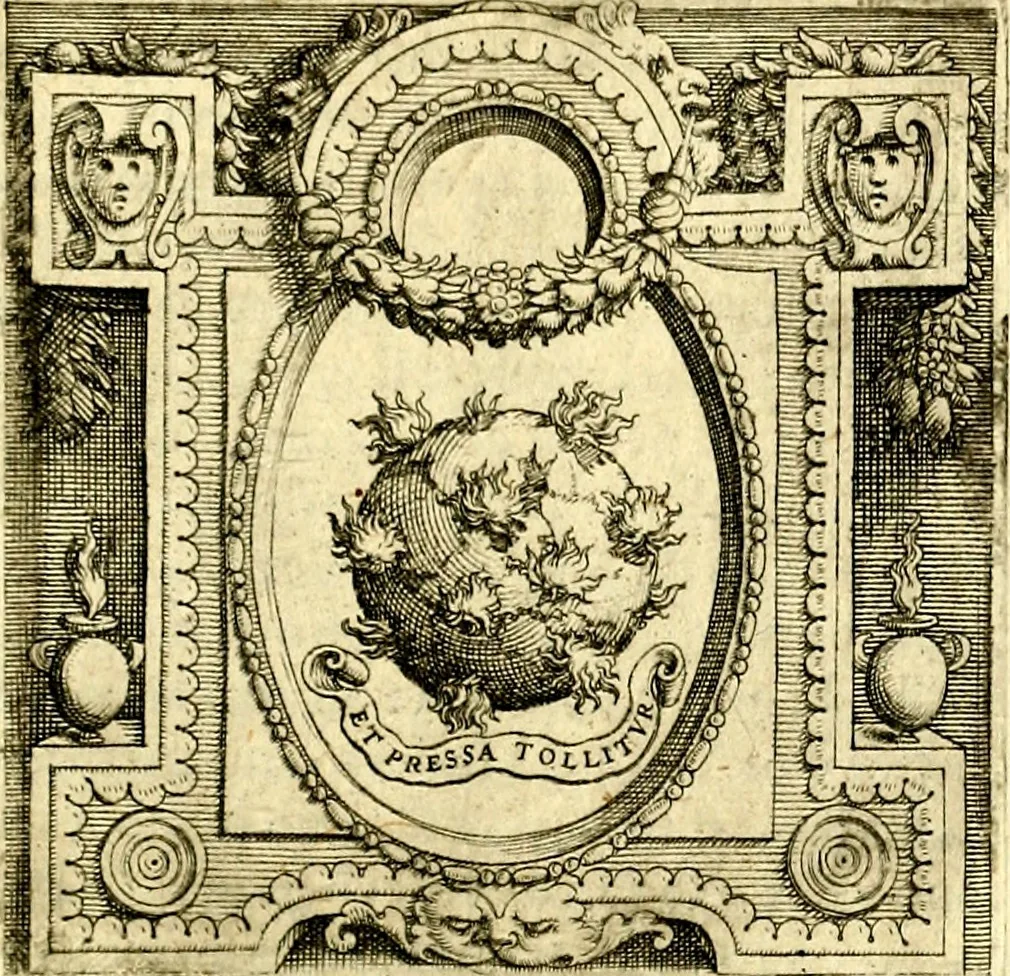 An illustration from Imprese illustri di diuersi, coi discorsi di Camillo Camilli, et con le figure intagliate in rame di Girolamo Porro Padouano .., 1586, leaf 300