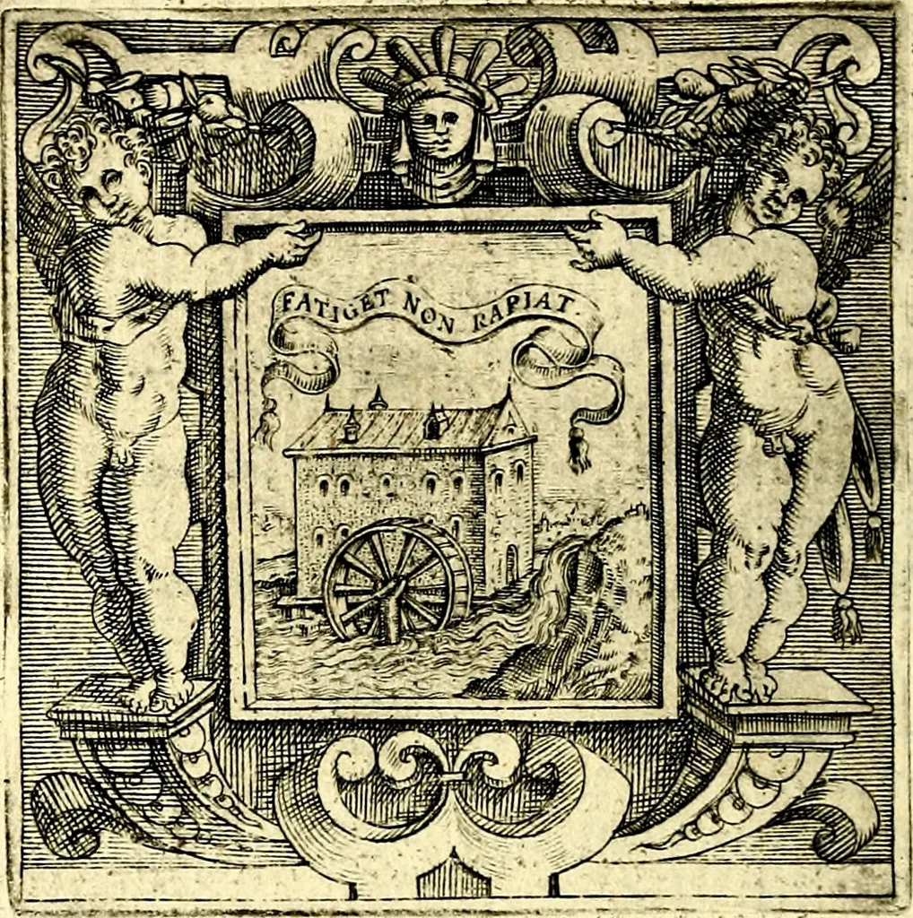 An illustration from Imprese illustri di diuersi, coi discorsi di Camillo Camilli, et con le figure intagliate in rame di Girolamo Porro Padouano .., 1586, leaf 309