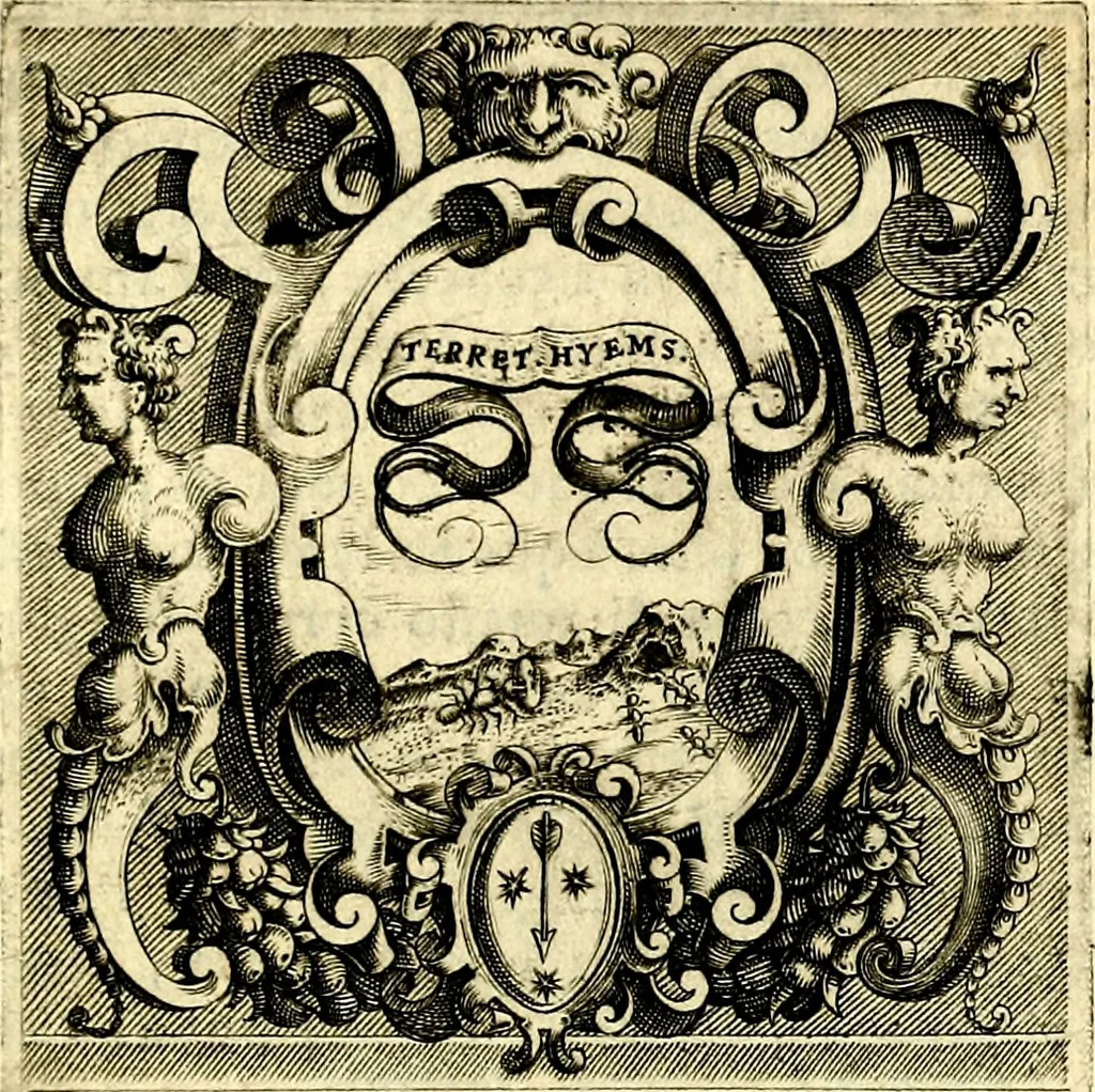 An illustration from Imprese illustri di diuersi, coi discorsi di Camillo Camilli, et con le figure intagliate in rame di Girolamo Porro Padouano .., 1586, leaf 324