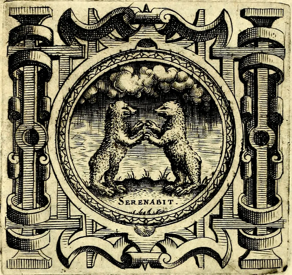 An illustration from Imprese illustri di diuersi, coi discorsi di Camillo Camilli, et con le figure intagliate in rame di Girolamo Porro Padouano .., 1586, leaf 327