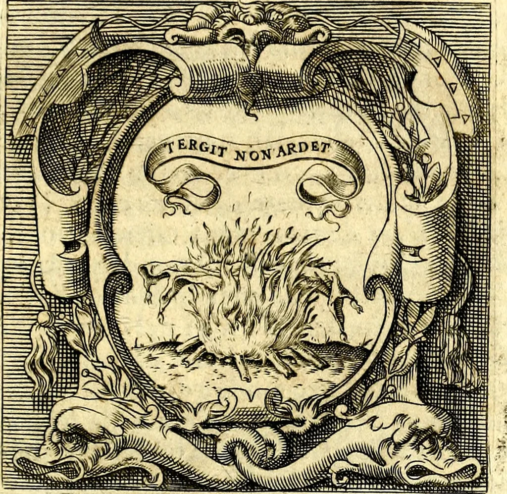An illustration from Imprese illustri di diuersi, coi discorsi di Camillo Camilli, et con le figure intagliate in rame di Girolamo Porro Padouano .., 1586, leaf 330