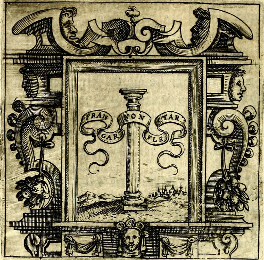 An illustration from Imprese illustri di diuersi, coi discorsi di Camillo Camilli, et con le figure intagliate in rame di Girolamo Porro Padouano .., 1586, leaf 81