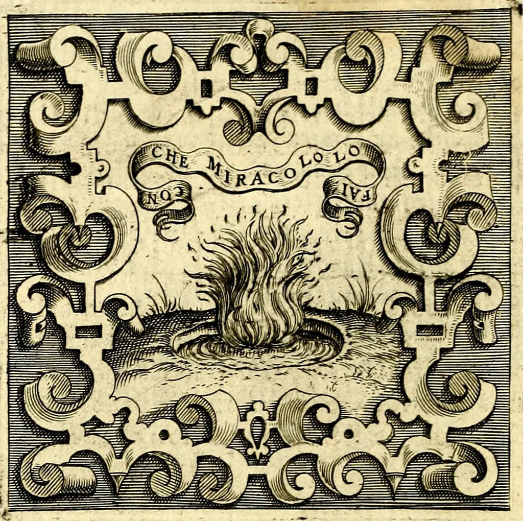 An illustration from Imprese illustri di diuersi, coi discorsi di Camillo Camilli, et con le figure intagliate in rame di Girolamo Porro Padouano .., 1586, leaf 117