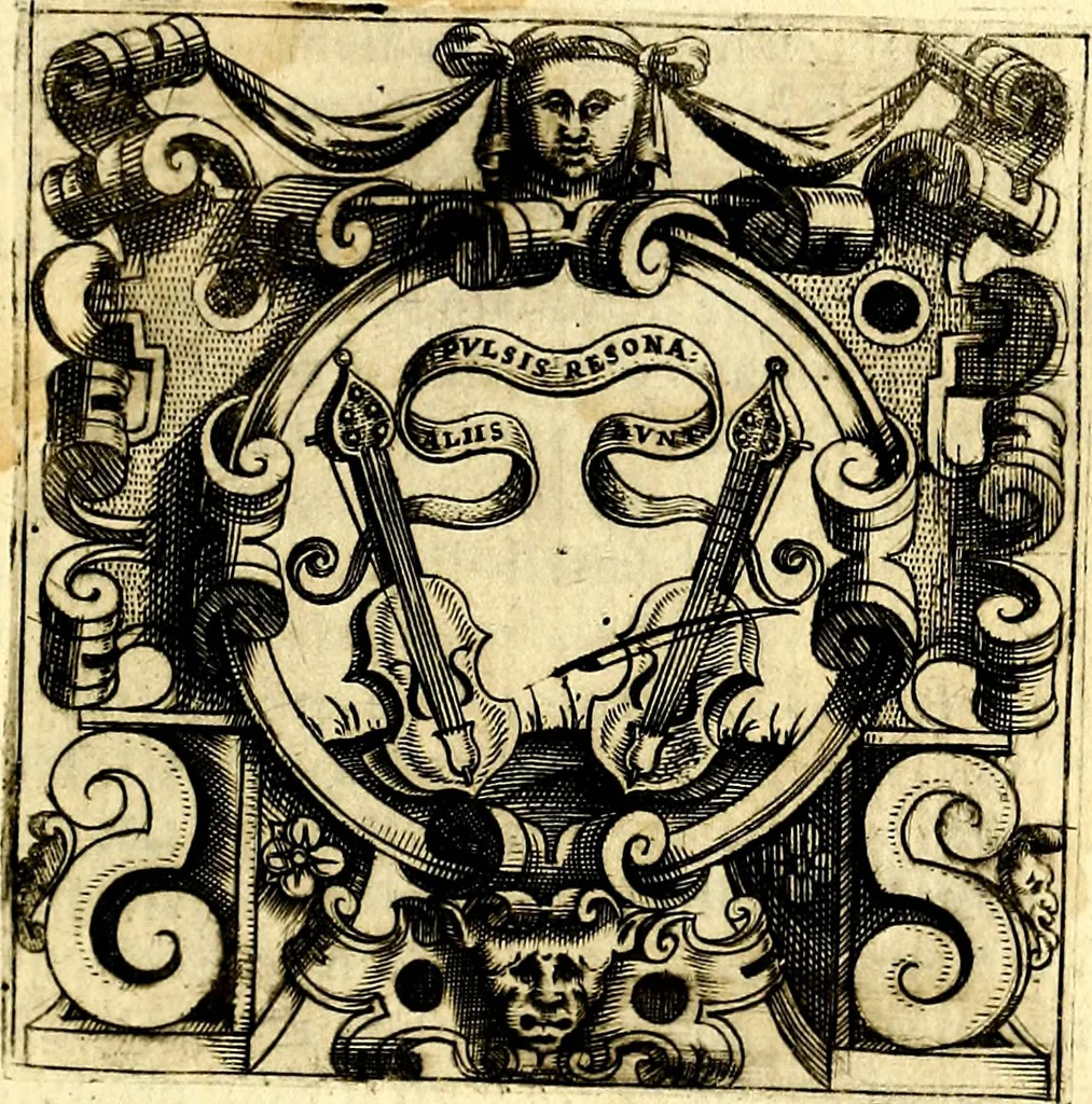 An illustration from Imprese illustri di diuersi, coi discorsi di Camillo Camilli, et con le figure intagliate in rame di Girolamo Porro Padouano .., 1586, leaf 12