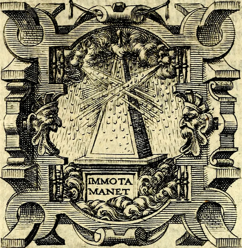 An illustration from Imprese illustri di diuersi, coi discorsi di Camillo Camilli, et con le figure intagliate in rame di Girolamo Porro Padouano .., 1586, leaf 147