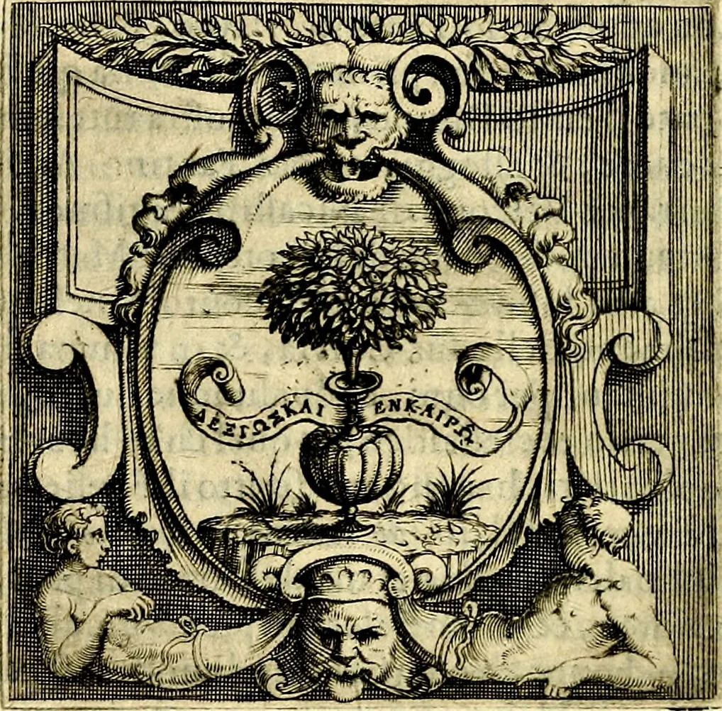 An illustration from Imprese illustri di diuersi, coi discorsi di Camillo Camilli, et con le figure intagliate in rame di Girolamo Porro Padouano .., 1586, leaf 161