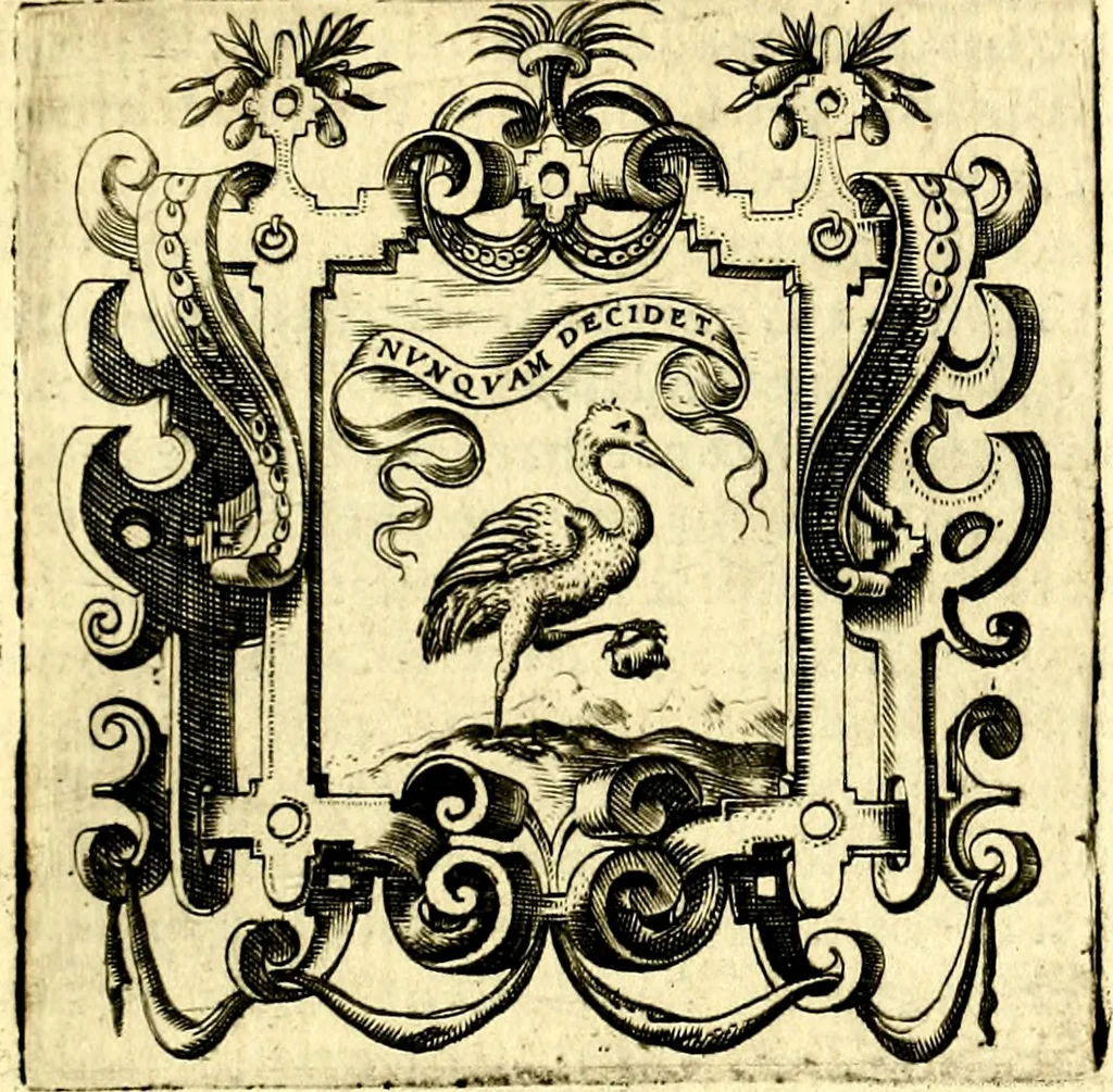 An illustration from Imprese illustri di diuersi, coi discorsi di Camillo Camilli, et con le figure intagliate in rame di Girolamo Porro Padouano .., 1586, leaf 170