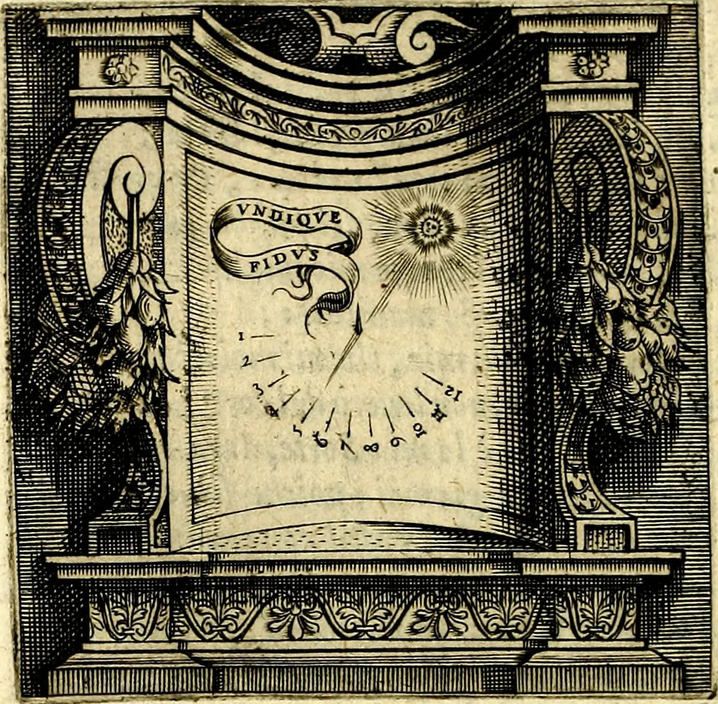 An illustration from Imprese illustri di diuersi, coi discorsi di Camillo Camilli, et con le figure intagliate in rame di Girolamo Porro Padouano .., 1586, leaf 173