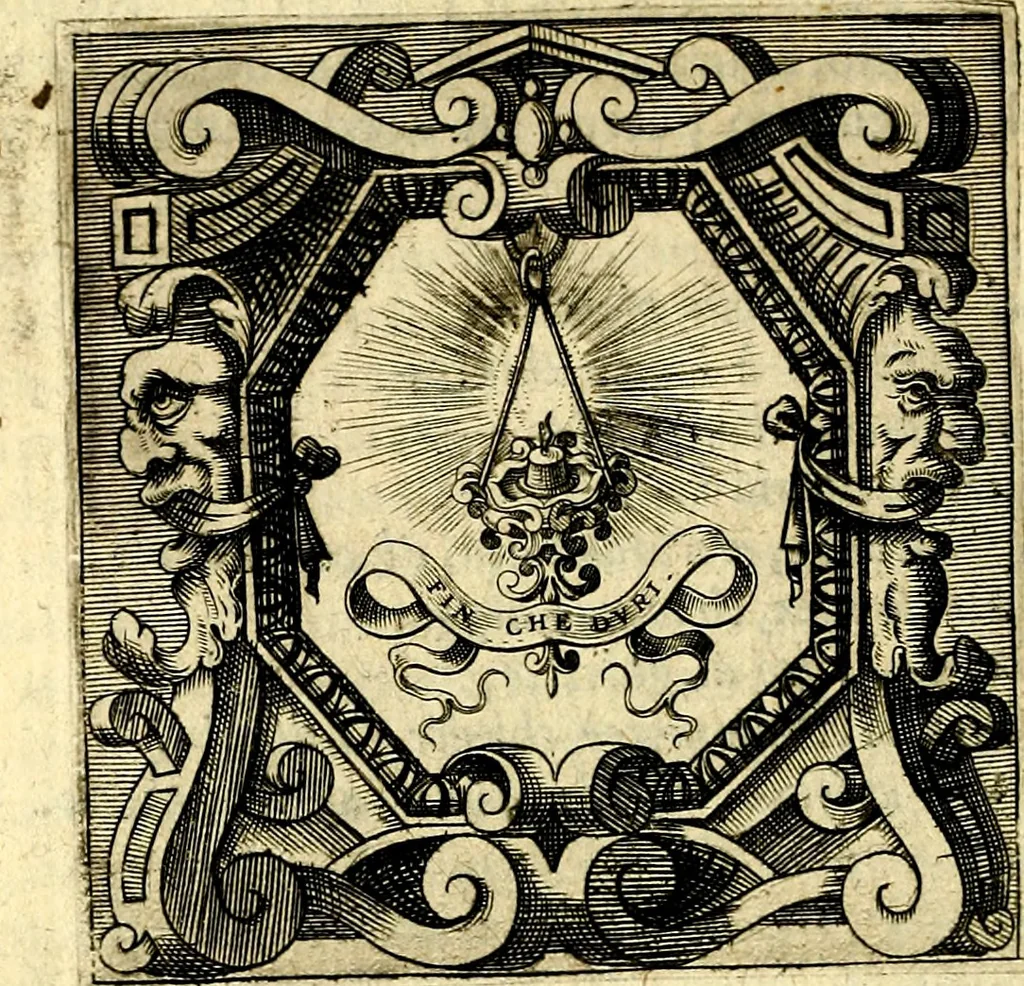 An illustration from Imprese illustri di diuersi, coi discorsi di Camillo Camilli, et con le figure intagliate in rame di Girolamo Porro Padouano .., 1586, leaf 185