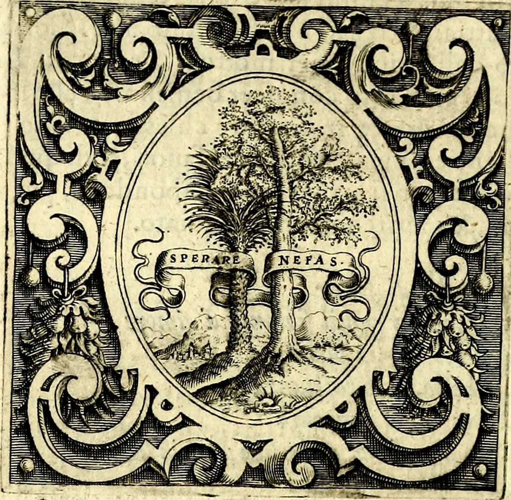 An illustration from Imprese illustri di diuersi, coi discorsi di Camillo Camilli, et con le figure intagliate in rame di Girolamo Porro Padouano .., 1586, leaf 191