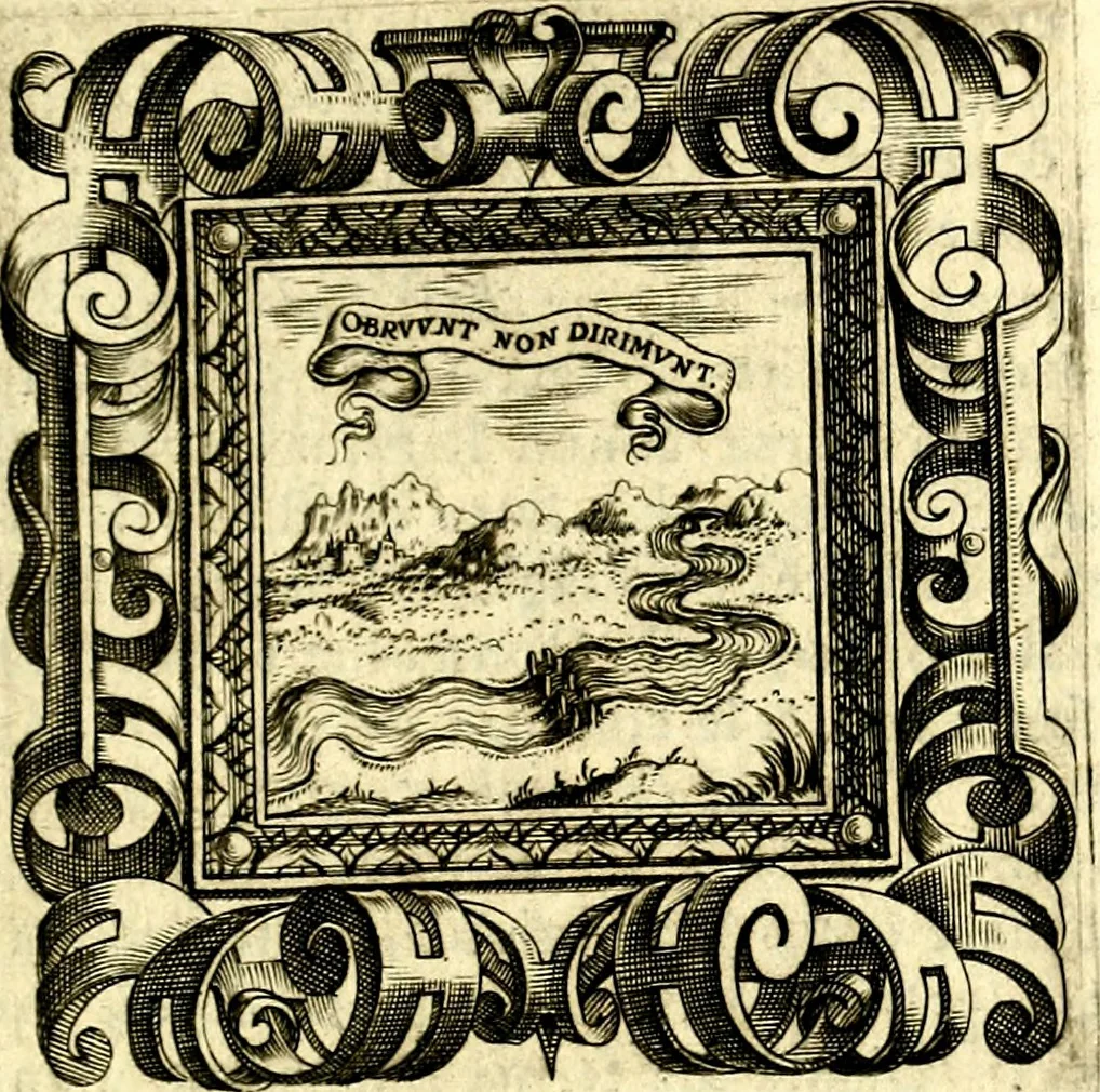 An illustration from Imprese illustri di diuersi, coi discorsi di Camillo Camilli, et con le figure intagliate in rame di Girolamo Porro Padouano .., 1586, leaf 210