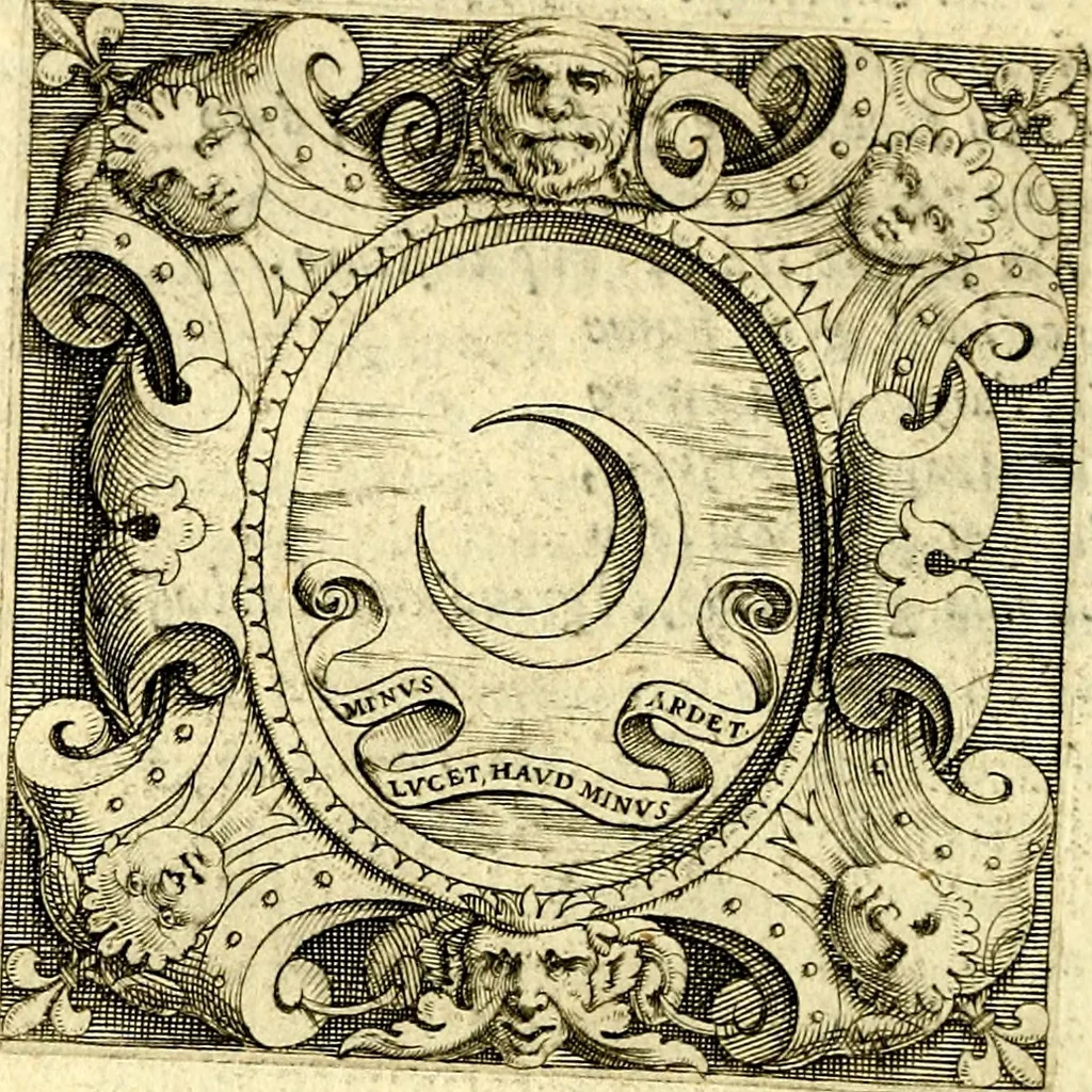 An illustration from Imprese illustri di diuersi, coi discorsi di Camillo Camilli, et con le figure intagliate in rame di Girolamo Porro Padouano .., 1586, leaf 213