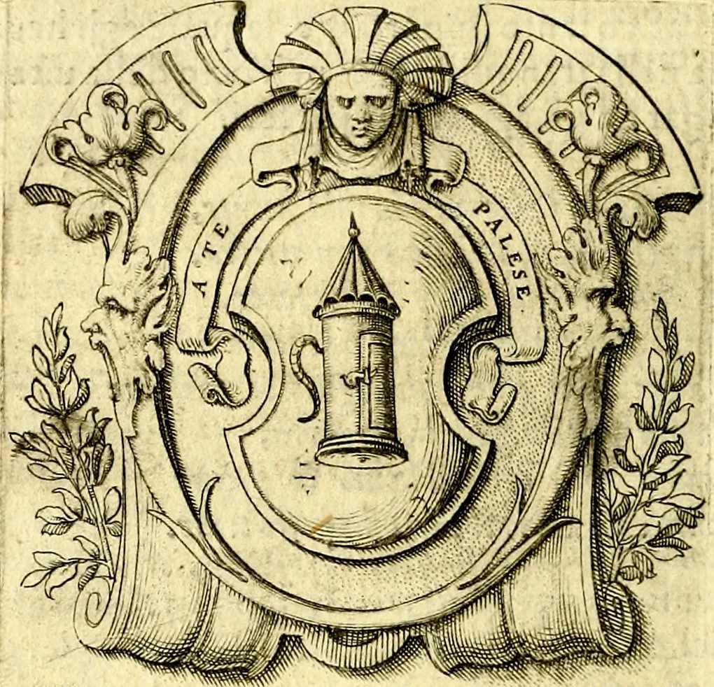 An illustration from Imprese illustri di diuersi, coi discorsi di Camillo Camilli, et con le figure intagliate in rame di Girolamo Porro Padouano .., 1586, leaf 225