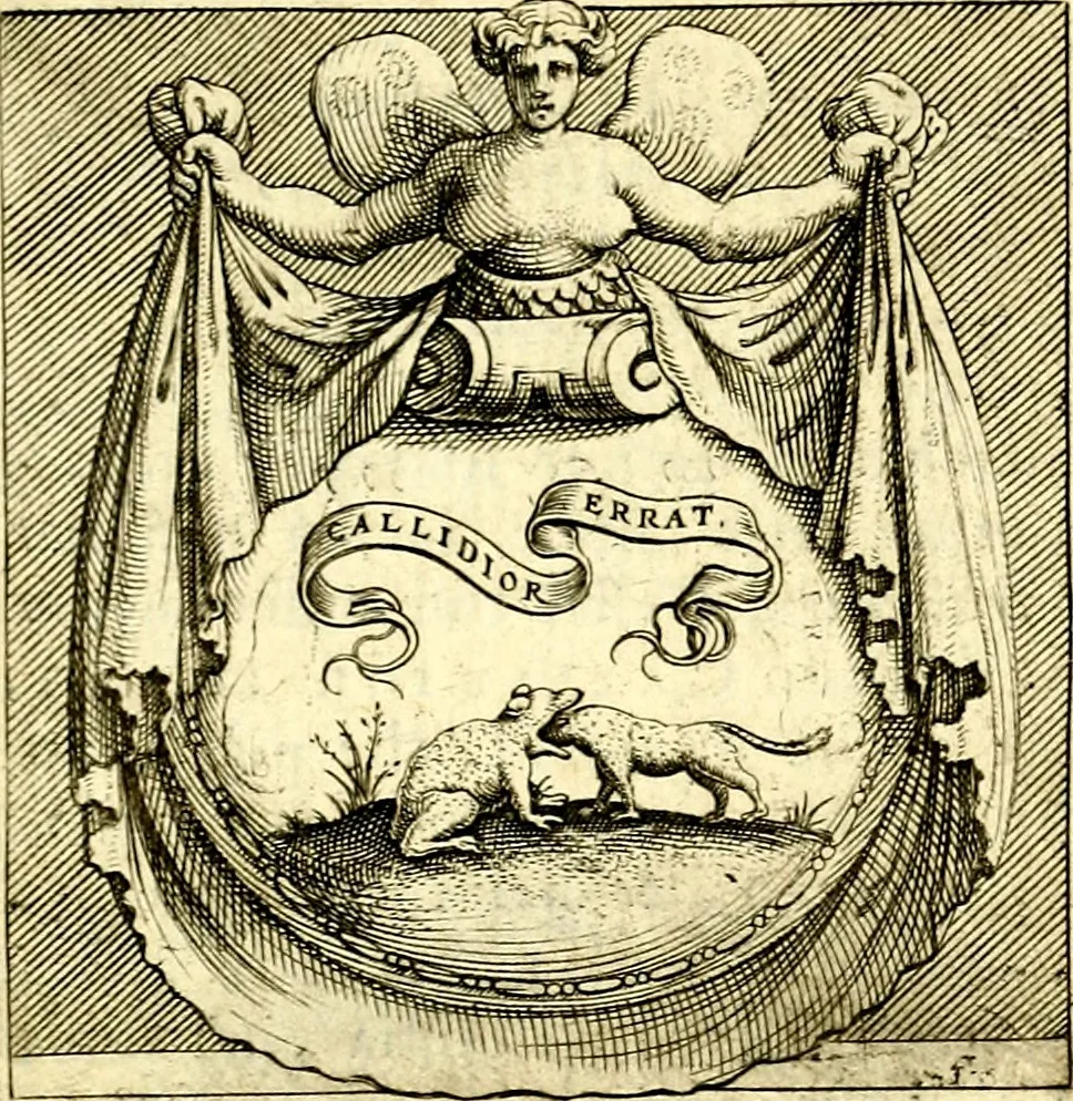 An illustration from Imprese illustri di diuersi, coi discorsi di Camillo Camilli, et con le figure intagliate in rame di Girolamo Porro Padouano .., 1586, leaf 228