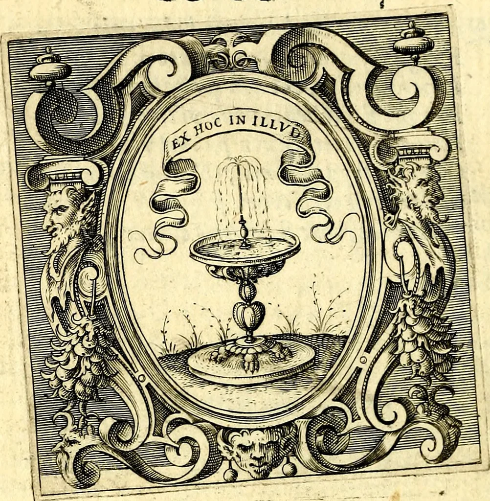 An illustration from Imprese illustri di diuersi, coi discorsi di Camillo Camilli, et con le figure intagliate in rame di Girolamo Porro Padouano .., 1586, leaf 231