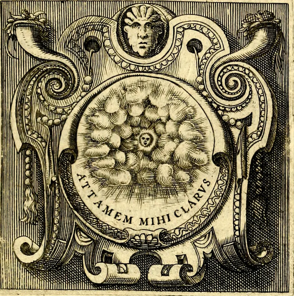 An illustration from Imprese illustri di diuersi, coi discorsi di Camillo Camilli, et con le figure intagliate in rame di Girolamo Porro Padouano .., 1586, leaf 234