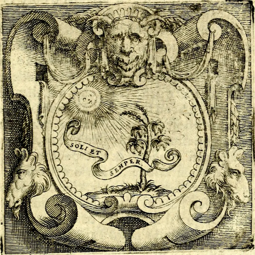 An illustration from Imprese illustri di diuersi, coi discorsi di Camillo Camilli, et con le figure intagliate in rame di Girolamo Porro Padouano .., 1586, leaf 246