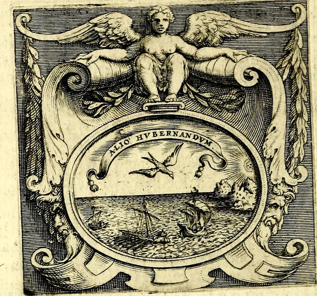 An illustration from Imprese illustri di diuersi, coi discorsi di Camillo Camilli, et con le figure intagliate in rame di Girolamo Porro Padouano .., 1586, leaf 249