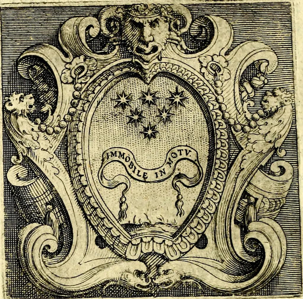 An illustration from Imprese illustri di diuersi, coi discorsi di Camillo Camilli, et con le figure intagliate in rame di Girolamo Porro Padouano .., 1586, leaf 261