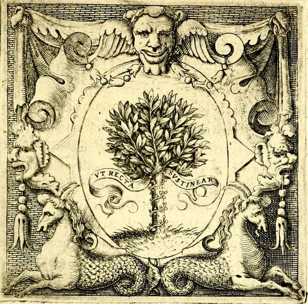 An illustration from Imprese illustri di diuersi, coi discorsi di Camillo Camilli, et con le figure intagliate in rame di Girolamo Porro Padouano .., 1586, leaf 264