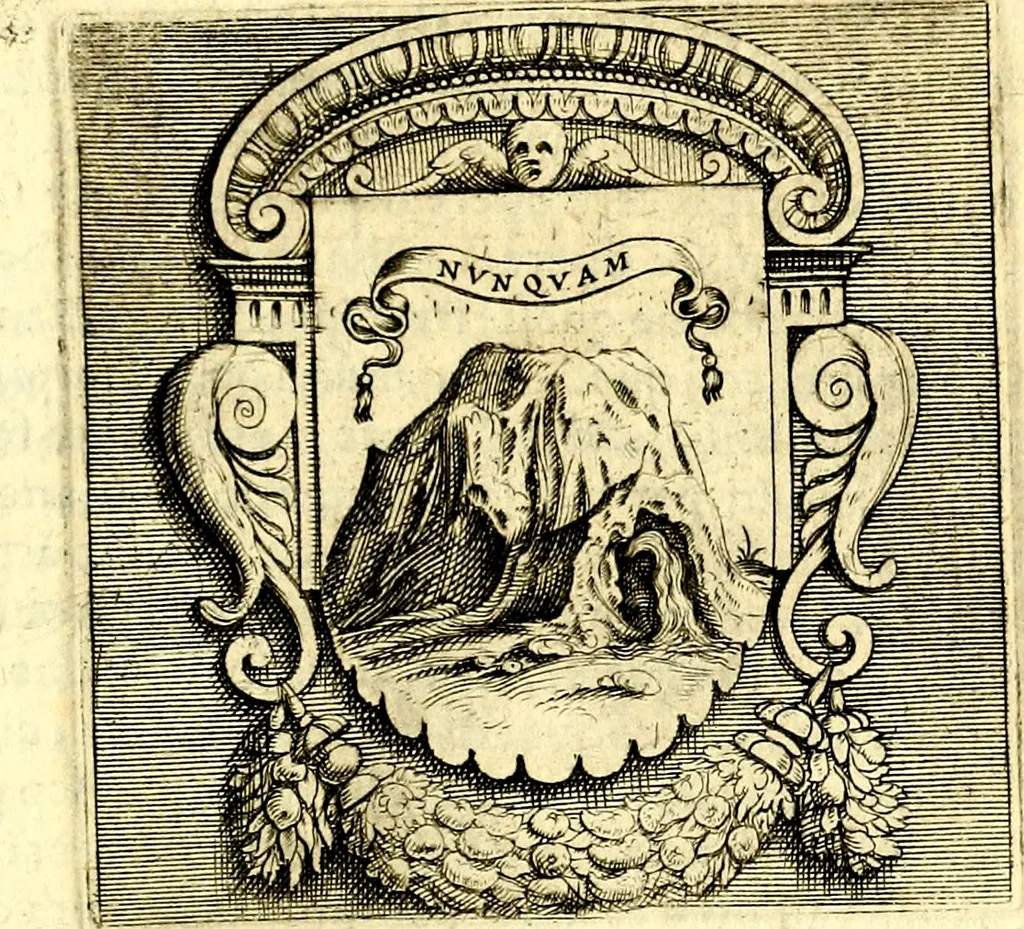 An illustration from Imprese illustri di diuersi, coi discorsi di Camillo Camilli, et con le figure intagliate in rame di Girolamo Porro Padouano .., 1586, leaf 270
