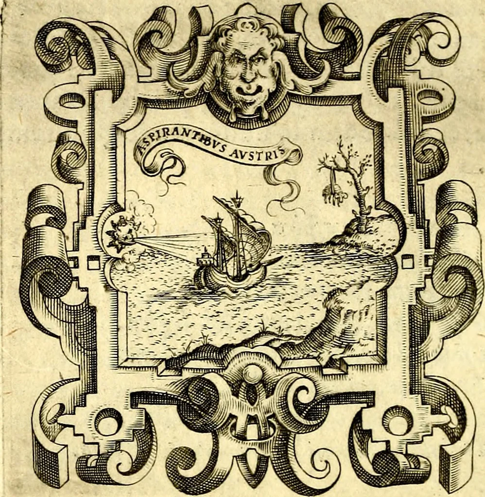 An illustration from Imprese illustri di diuersi, coi discorsi di Camillo Camilli, et con le figure intagliate in rame di Girolamo Porro Padouano .., 1586, leaf 279