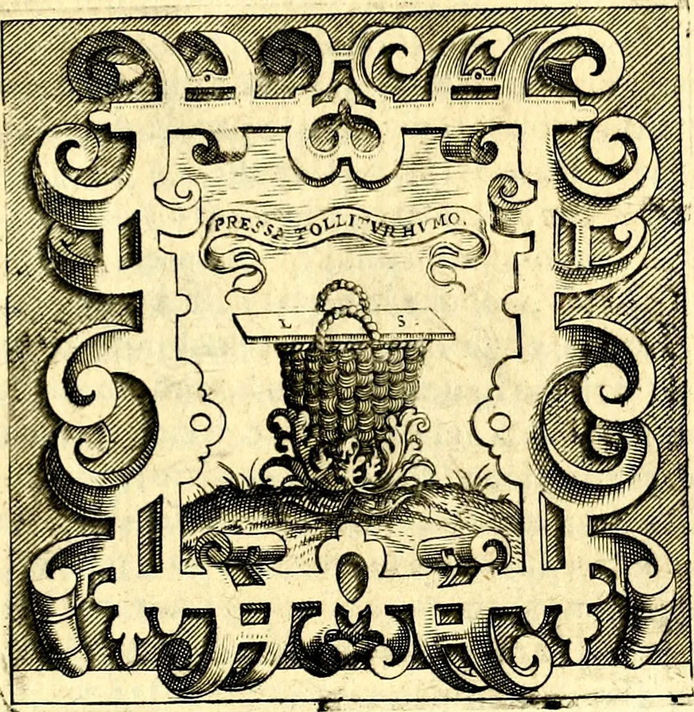 An illustration from Imprese illustri di diuersi, coi discorsi di Camillo Camilli, et con le figure intagliate in rame di Girolamo Porro Padouano .., 1586, leaf 282
