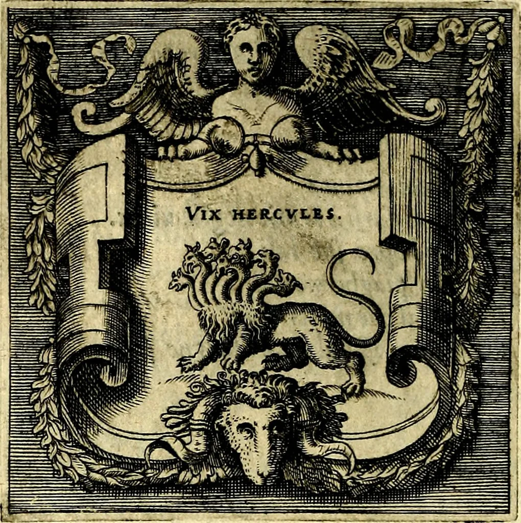 An illustration from Imprese illustri di diuersi, coi discorsi di Camillo Camilli, et con le figure intagliate in rame di Girolamo Porro Padouano .., 1586, leaf 297