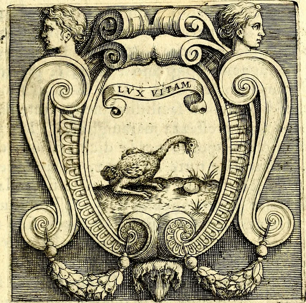 An illustration from Imprese illustri di diuersi, coi discorsi di Camillo Camilli, et con le figure intagliate in rame di Girolamo Porro Padouano .., 1586, leaf 30
