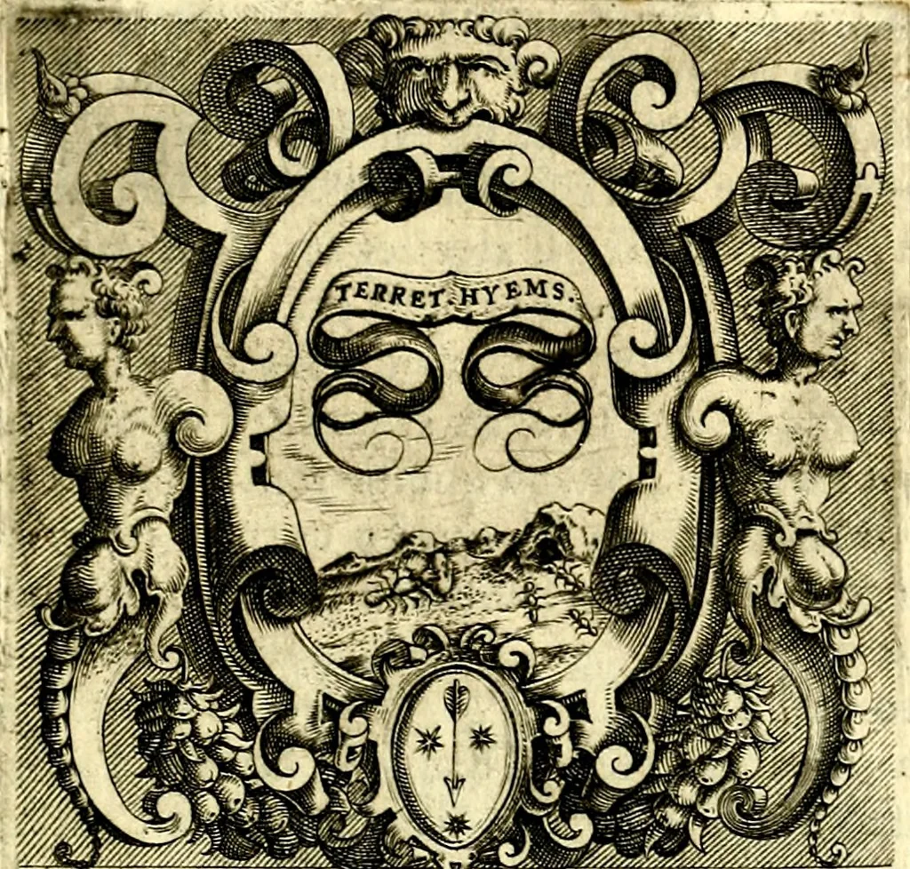 An illustration from Imprese illustri di diuersi, coi discorsi di Camillo Camilli, et con le figure intagliate in rame di Girolamo Porro Padouano .., 1586, leaf 324