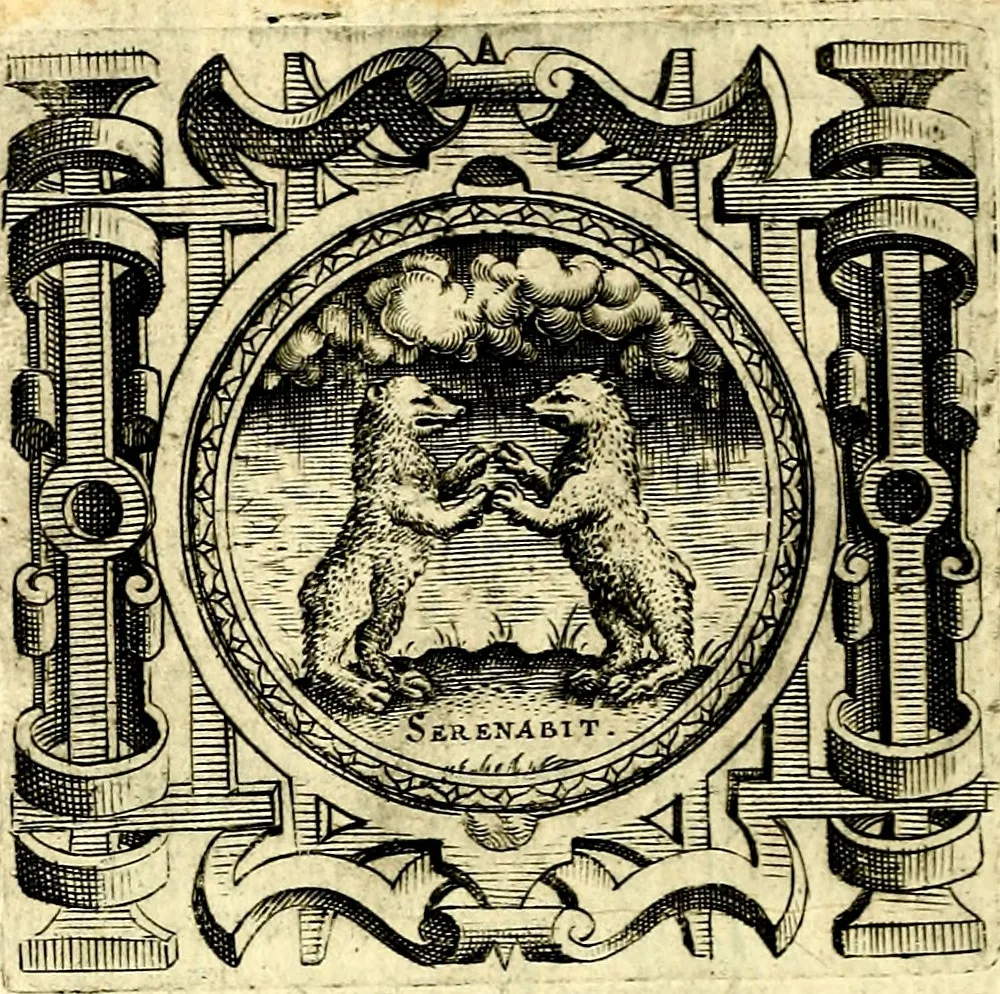 An illustration from Imprese illustri di diuersi, coi discorsi di Camillo Camilli, et con le figure intagliate in rame di Girolamo Porro Padouano .., 1586, leaf 327