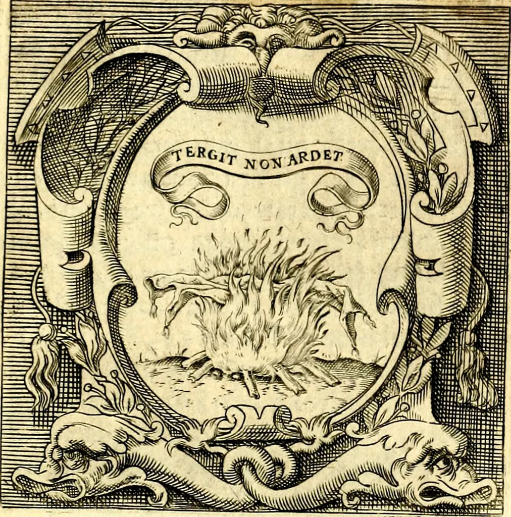 An illustration from Imprese illustri di diuersi, coi discorsi di Camillo Camilli, et con le figure intagliate in rame di Girolamo Porro Padouano .., 1586, leaf 330