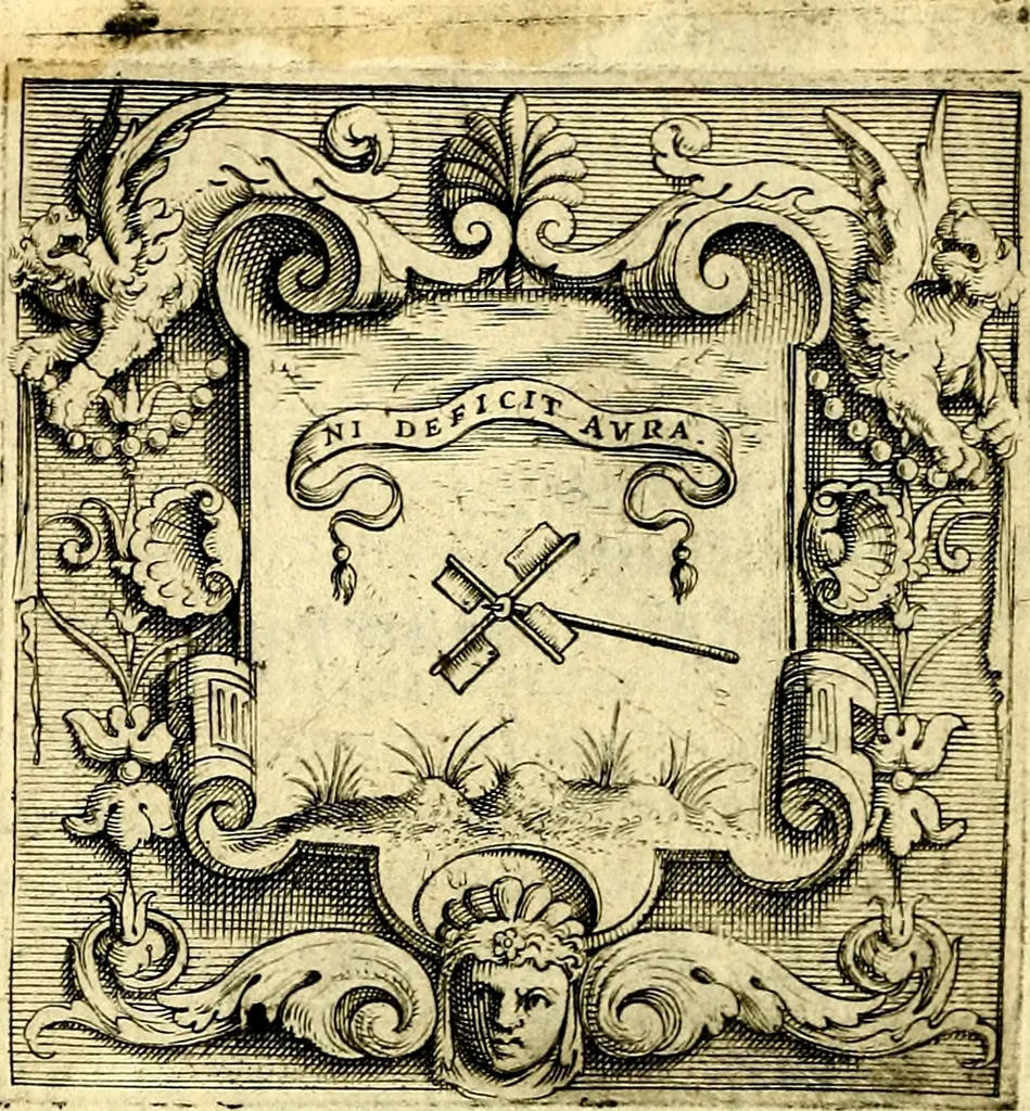 An illustration from Imprese illustri di diuersi, coi discorsi di Camillo Camilli, et con le figure intagliate in rame di Girolamo Porro Padouano .., 1586, leaf 333