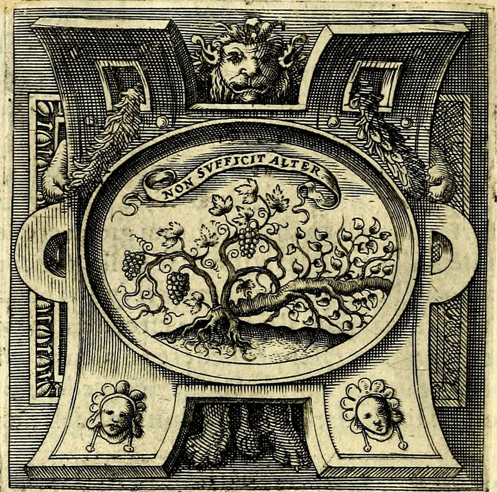 An illustration from Imprese illustri di diuersi, coi discorsi di Camillo Camilli, et con le figure intagliate in rame di Girolamo Porro Padouano .., 1586, leaf 339