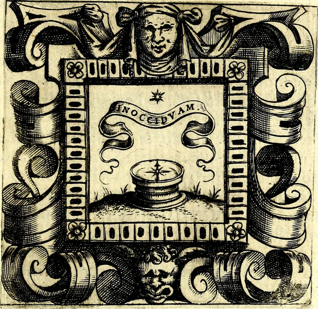 An illustration from Imprese illustri di diuersi, coi discorsi di Camillo Camilli, et con le figure intagliate in rame di Girolamo Porro Padouano .., 1586, leaf 36