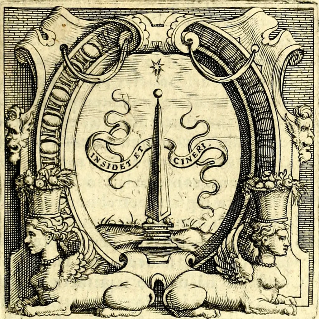 An illustration from Imprese illustri di diuersi, coi discorsi di Camillo Camilli, et con le figure intagliate in rame di Girolamo Porro Padouano .., 1586, leaf 72